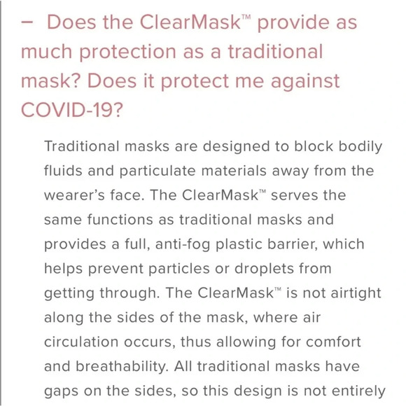 Transparent Face Mask by Clearmask EZ-Adjuster Box of 24- Multiple Available! - Picture 12 of 14
